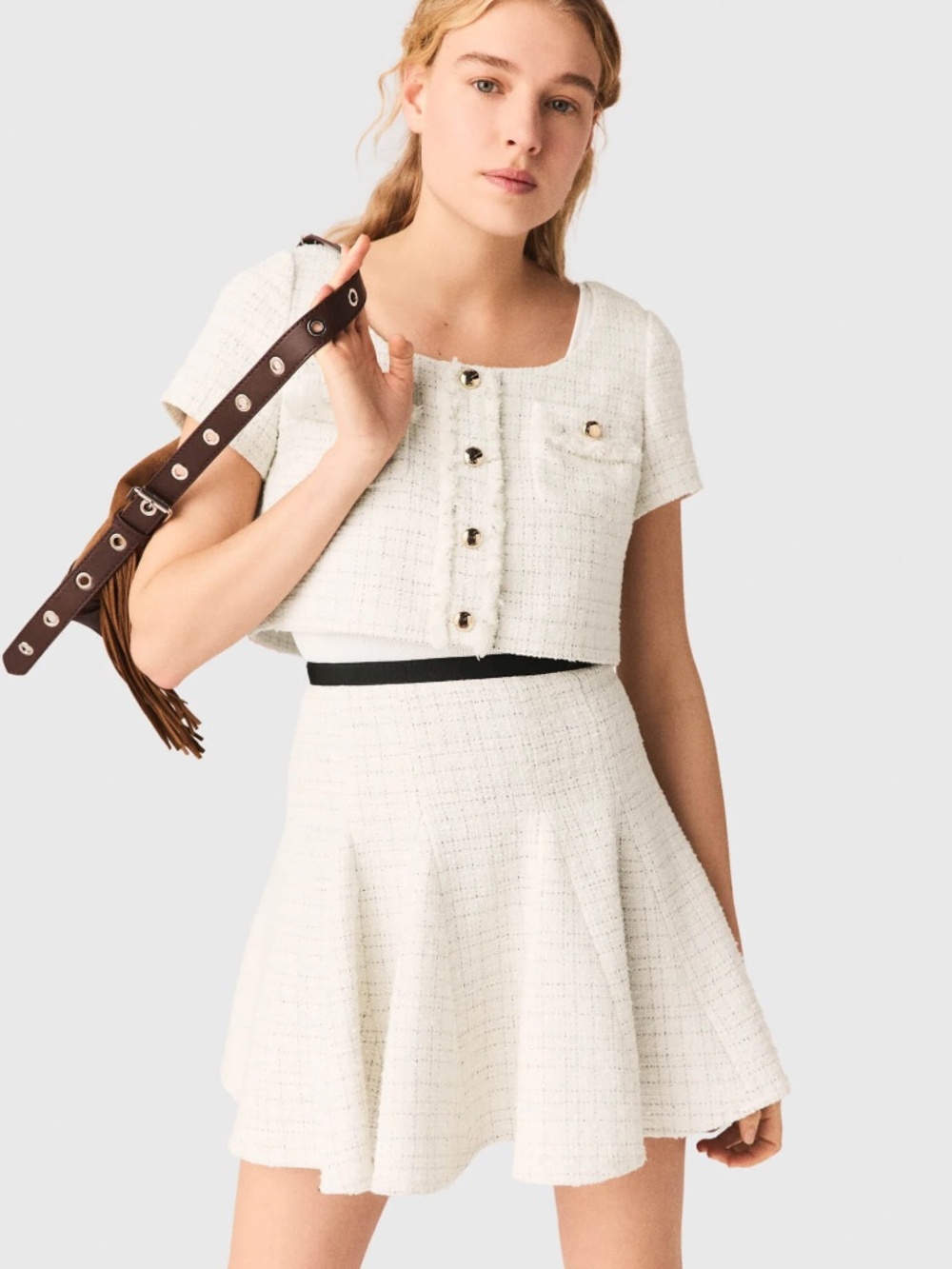 Ranelle 2-in-1 tweed dress